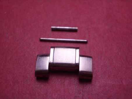 Omega Armbandglied, Stahl, 18mm, mit Stift und Hülse, neu 