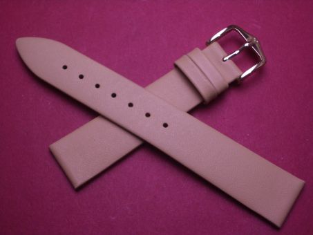 Hirsch Uhren-Armband, Kalbsleder, 18mm im Verlauf auf 16mm, Farbe: nude 