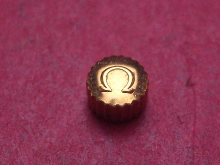 Omega Krone, gelb, Ø 4,1mm, Höhe 2,6mm, Gewinde 1,0mm 