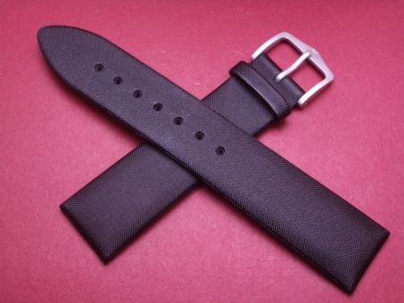 Hirsch Uhren-Armband, Kalbsleder mit Textil, 20mm im Verlauf auf 18mm, Farbe: schwarz 