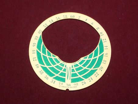 Swatch Zifferblatt, Ø 28,9mm, Farben: grün, gold, NOS (New Old Stock) 