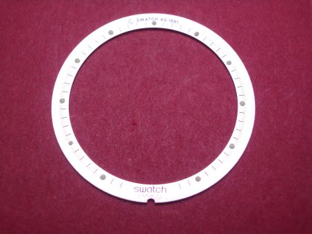 Swatch Lünette, Ø 28,9mm, Farben: silber, blau, gebraucht 