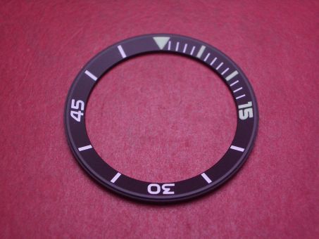 IWC Lünette, Ø 35,4mm, schwarz matt/weiß, neu 