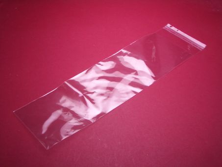 Transparente selbstverschließende Kunststoff-Aufbewahrungsbeutel, 7cm x 26cm, 100 Stück 