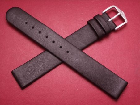 Hirsch Uhren-Armband, Kalbsleder, 16mm im Verlauf auf 16mm, Farbe: schwarz 