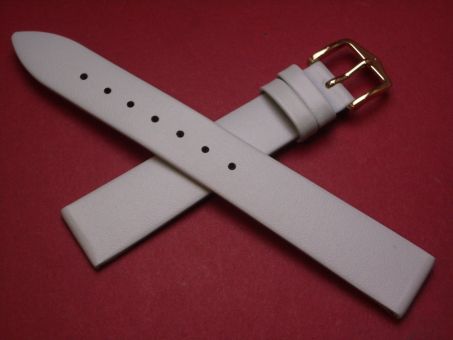 Hirsch Uhren-Armband, Kalbsleder, 16mm im Verlauf auf 14mm, Farbe: baby-blau 