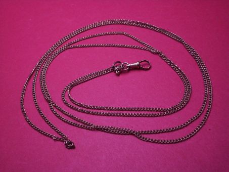 Doppelreihige Kette für Taschenuhren, Länge: 72,5cm, gebraucht 