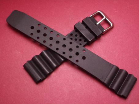 Kautschuk-Armband, 20mm im Verlauf auf 18mm, Farbe: schwarz 