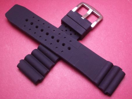 Kautschuk-Armband, 24mm im Verlauf auf 22mm, Farbe: schwarz, beachten Sie unsere Staffelpreise 
