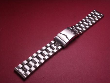 Metall-Uhren-Armband, 20mm im Verlauf auf 18mm, mit Faltschließe 