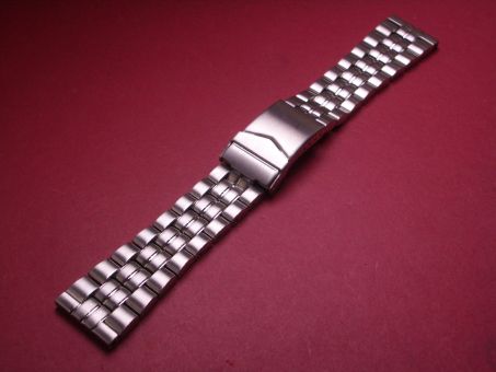 Metall-Uhren-Armband, 22mm im Verlauf auf 18mm, mit Faltschließe 