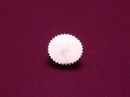 Krone, Stahl, goldfarben, glänzend, Ø 6,40mm, Gesamthöhe 2,9mm, Gewinde 1,2mm 
