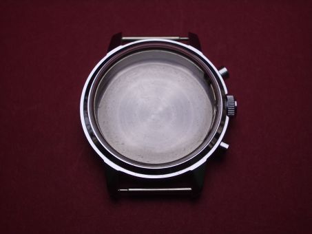 Valjoux 7733 Chronographgehäuse, verchromt, mit Krone und Drückern, Ø 37,0mm 