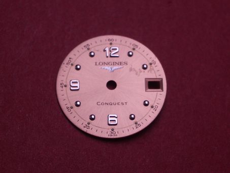 Longines Zifferblatt, Ø 18,54mm, bronze mit silberfarbenen Inlays 