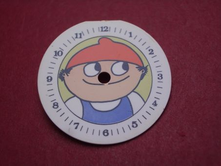 Vintage Zifferblatt, Ø 23,0mm, mit Anton von den Mainzelmännchen, aus den 80er Jahren, NOS (New Old Stock) 