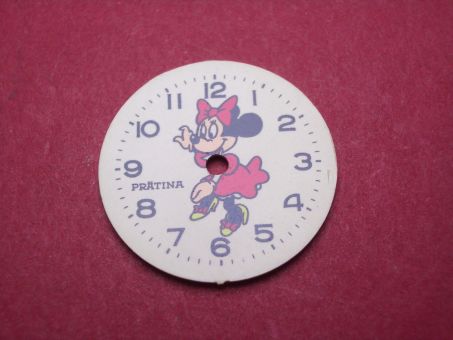 Prätina Vintage Zifferblatt mit Minnie Maus, Ø 23,9mm, NOS (New Old Stock) 