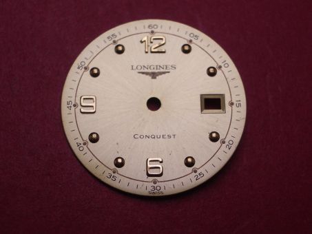 Longines Zifferblatt, Ø 22,5mm, gold mit goldfarbenen Inlays 