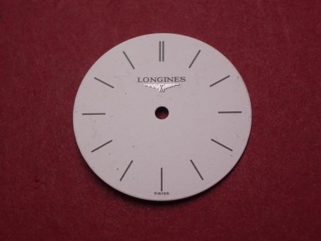 Longines Zifferblatt, Ø 20,2mm, schwarz/weiß, leicht beschädigt 