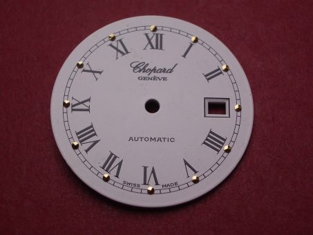 Chopard Zifferblatt, Ø 23,6mm, weiß mit goldenen Inlays 