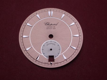 Chopard Zifferblatt, Ø 30,3mm, rosé mit silberfarbenen Inlays 