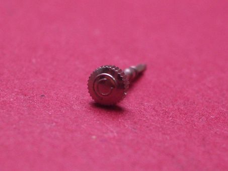 Certina Krone mit Aufzugwelle, Stahl, Ø 3,73mm, Höhe 1,55mm (ohne Welle) 