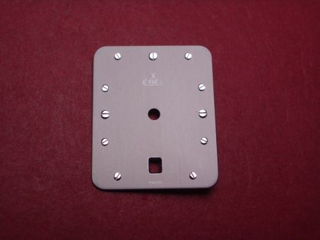 Ebel Zifferblatt, 22,2mm x 18,1mm, anthrazit mit silberfarbenen Inlays 