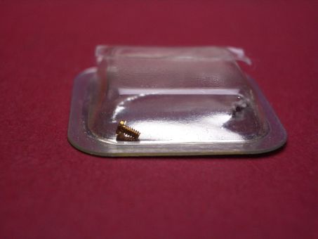 Cartier Schraube, Gelbgold, Ø 1,69mm, Länge 2,5mm, für Baignoire 1920, techn. Ref. 0122 & 1954 