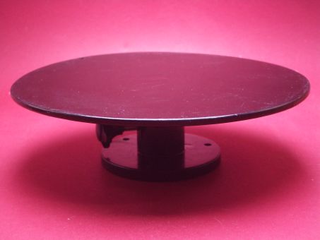 Drehteller mit schwerem Metallfuß, Ø 19cm, schwarz glänzend 