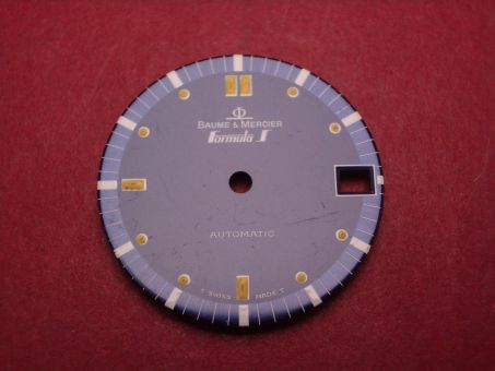 Baume & Mercier Zifferblatt, Ø 25,5mm, dunkelblau, leicht beschädigt 