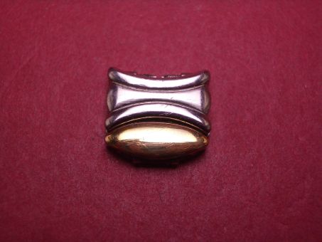 Cartier Armband-Glied, Stahl/Gold, 13,2mm, für Baignoire, techn. Ref. 2339 