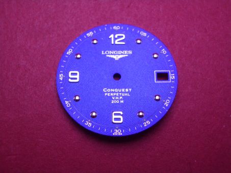 Longines Zifferblatt, Ø 27,5mm, blau 