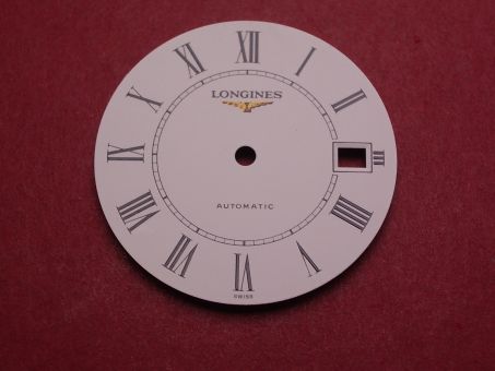 Longines Zifferblatt, Ø 29,0mm, schwarz/weiß 