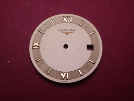 Longines Zifferblatt, Ø 27,5mm, gold mit goldfarbenen Inlays 