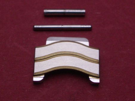Ebel Sport Armband-Glied Link, 12mm, flach ,Stahl/Gold mit Stift und Hülse 
