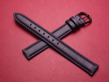 Leder-Armband mit Dornschließe ,Kalbsleder, 12mm, Farbe: dunkelblau 