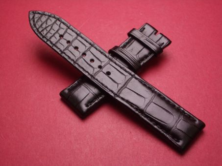 Breguet Lederarmband, Krokodil, Breite: 20mm, Längen: Lochseite 120mm & Schließenseite 73mm, schwarz, ohne Schließe, GCU.9VV.HO.NS 