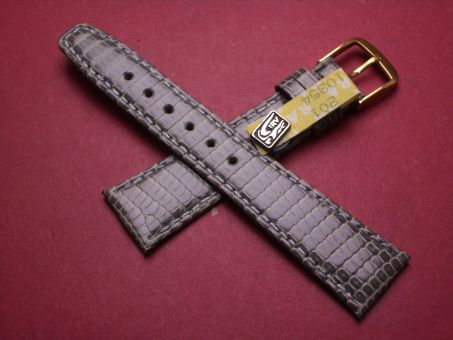 Eidechs-Leder-Armband, 18mm im Verlauf auf 14mm, Farbe: taupe 
