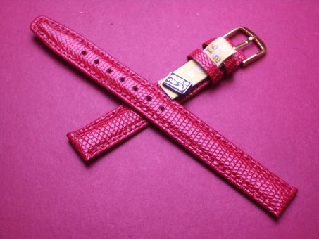 Leder-Armband, Eidechse, 12mm, Farbe: rot 