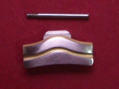 Ebel Armband-Glied Link, Anstoßglied, 14,9mm breit Stahl/Gold leicht gewölbt 
