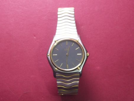 Komplette Uhr, Ebel Sport Classique, Referenz 181903, Stahl/Gold, Durchmesser ca. 34,2mm, Quartz, dunkles Zifferblatt 
