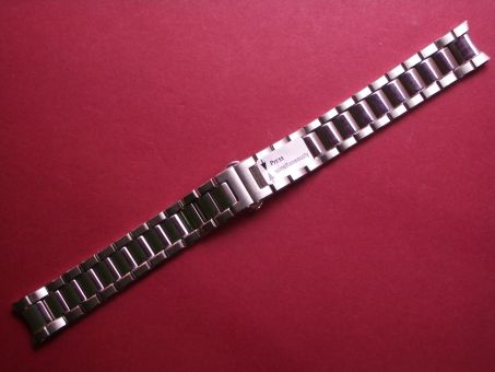 Zenith Edelstahl-Armband  mit verdeckter Schließe 15mm im Verlauf auf 14mm an der Schließe 