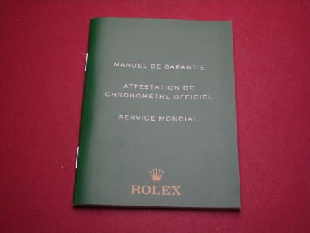 Rolex Garantie Booklet in 16 verschiedenen Sprachen, grün, 7,5cm x 10,0cm 