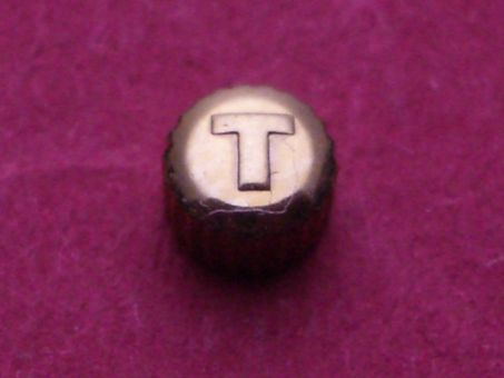 Tissot Krone doublé Ø 3,5mm, Höhe 2,45mm, Gewinde 0,9m 