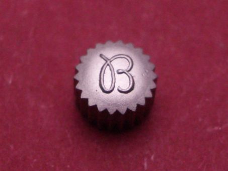 Breitling Krone wasserdicht Stahl matt Ø 4,5mm, Höhe 3,0mm, Gewinde 0,9mm, Tubus 2,0 