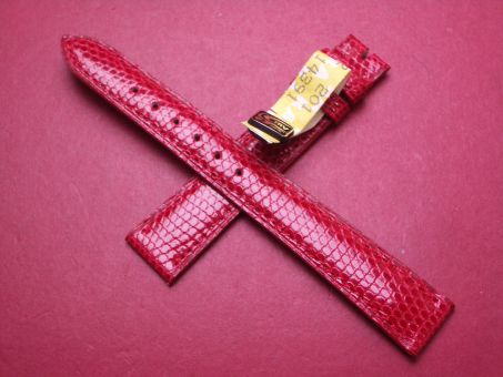 Yves Saint Laurent Eidechsen-Leder-Armband, 14mm im Verlauf auf 12mm an der Schließe, Farbe: rot 
