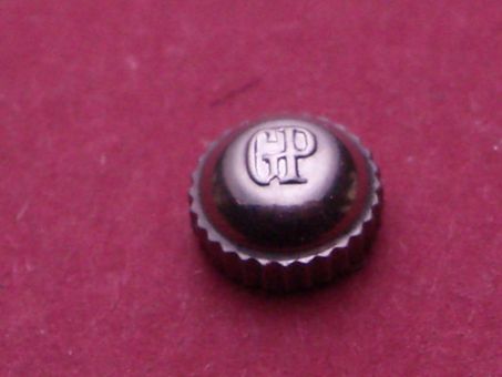 Girard Perregaux Stahl Krone, Ø 5,0mm, Höhe 2,9mm, Gewinde 0,9mm, Tubus 2,4mm 
