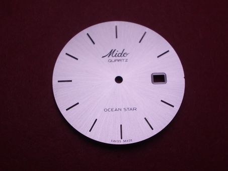 Mido Zifferblatt für Ocean Star, Ø 29,9mm, silber mit silberfarbenen Inlays, M400 003 920 