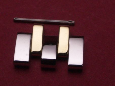 Tissot Verlängerungsglied, Stahl / Gold, 18mm mit Splint 