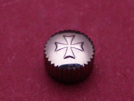 Vacheron Constantin Stahl Krone wasserdicht, Ø 3,98mm, Höhe 2,4mm, Gewinde 0,9mm, Tubus 2,0mm 