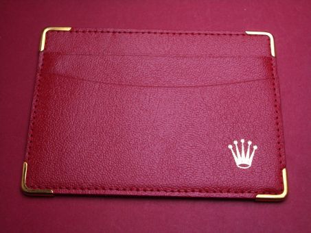 Rolex Leder-Etui, "ROLEX S.A.-GENEVE SUISSE 0101.60.34", strukturiert, rot 
